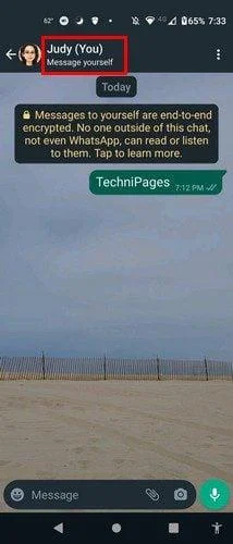 Πώς να στείλετε μήνυμα στον εαυτό σας στο WhatsApp