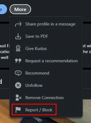 Jak někoho zablokovat na LinkedIn