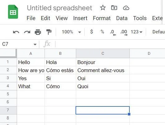 Google Sheets: Как да използвате формулата на Google Translate