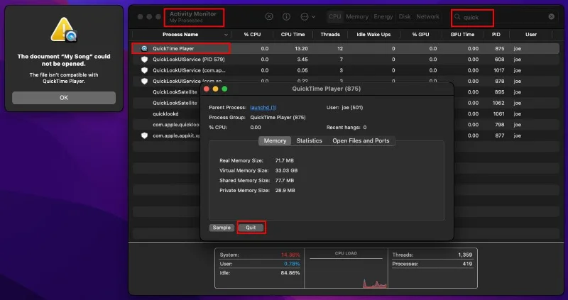 Löst: Den här filen är inte kompatibel med QuickTime Player