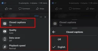Facebook: Как да активирате или деактивирате надписи във Facebook