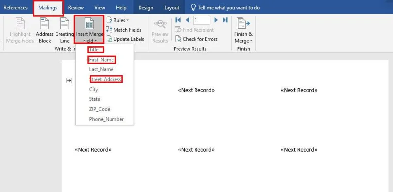 Hur man skriver ut etiketter från Excel med MS Word Mail Merge