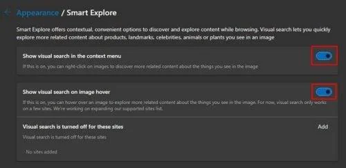 Microsoft Edge: como activar/desactivar a busca visual