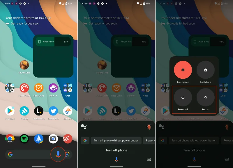 Så här startar du om Pixel 6