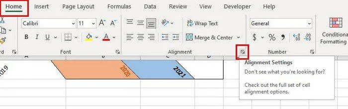 Excel: Hvernig á að halla texta í frumum