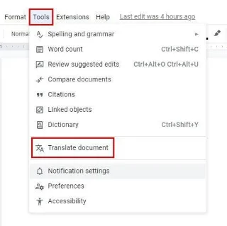Google Dokument: Hur man ändrar språket