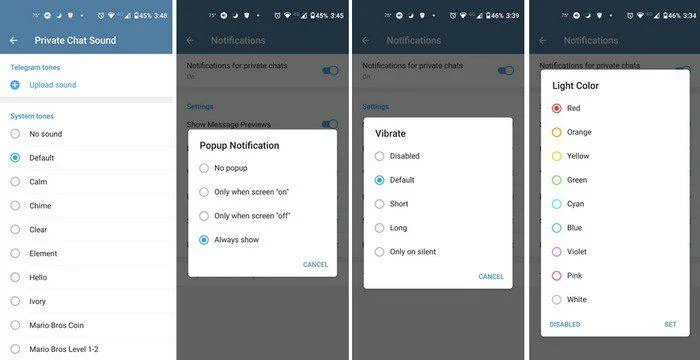 Hur du hanterar dina meddelanden på Telegram