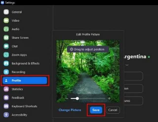 Jak změnit zoom profilový obrázek