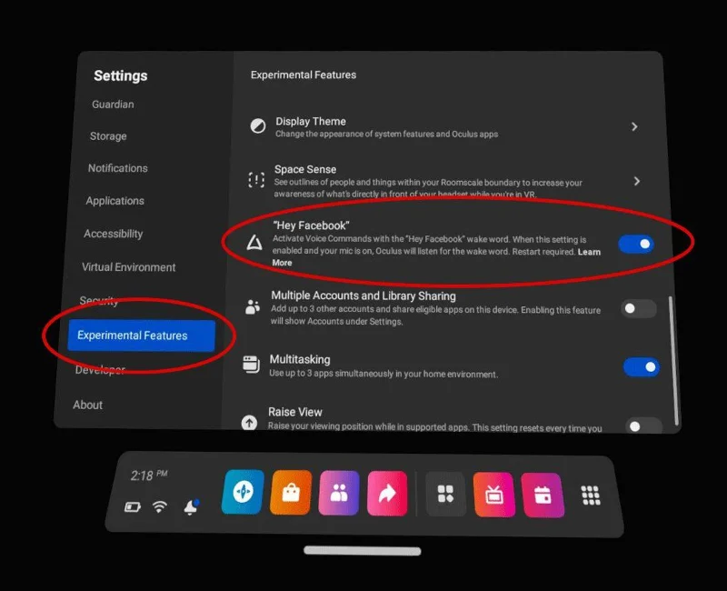 Jak povolit hlasové příkazy Oculus Quest 2