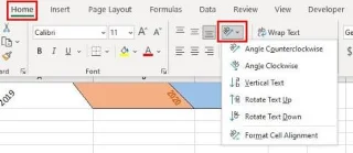 Excel: Jak naklonit text v buňkách