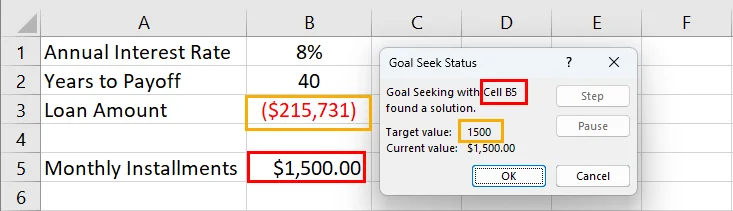 Hvernig á að nota markmiðsleit í Excel (með raunverulegum dæmum)