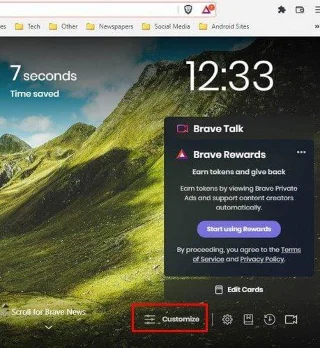 Браузър Brave: Как да персонализирате страницата с нов раздел