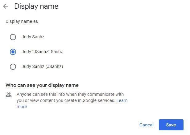 Как да промените името си в Google