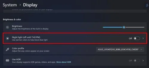 Як увімкнути та використовувати нічник Windows 11