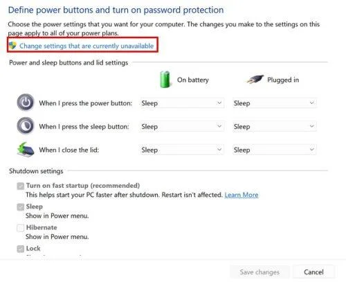 Windows 11: Como engadir/eliminar a opción de hibernación