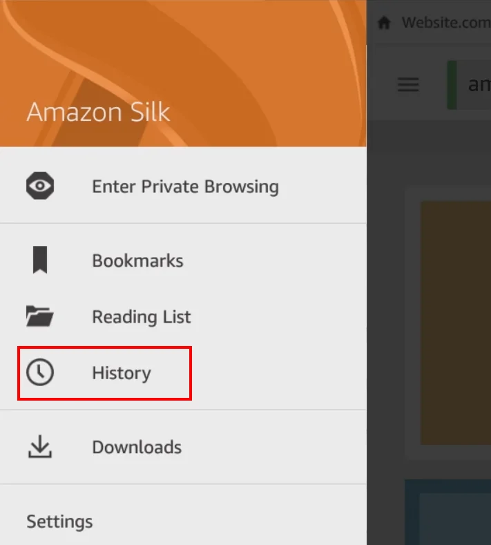 Amazon Fire: очистіть кеш браузера, історію або файли cookie
