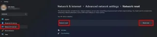 Como restablecer o adaptador de rede en Windows 11 usando Restablecer a rede