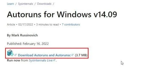 Kas yra „Windows“ autoruns ir kaip jį naudoti