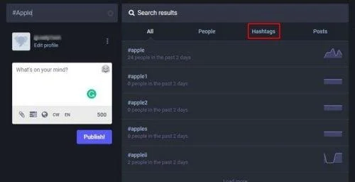 Mastodon: como buscar publicacións e persoas