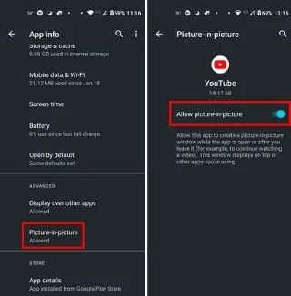 Oprava nefunkčního obrazu v obraze na Androidu