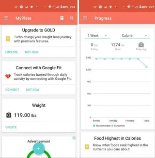 5 aplicacións gratuítas e útiles de alimentación saudable para Android