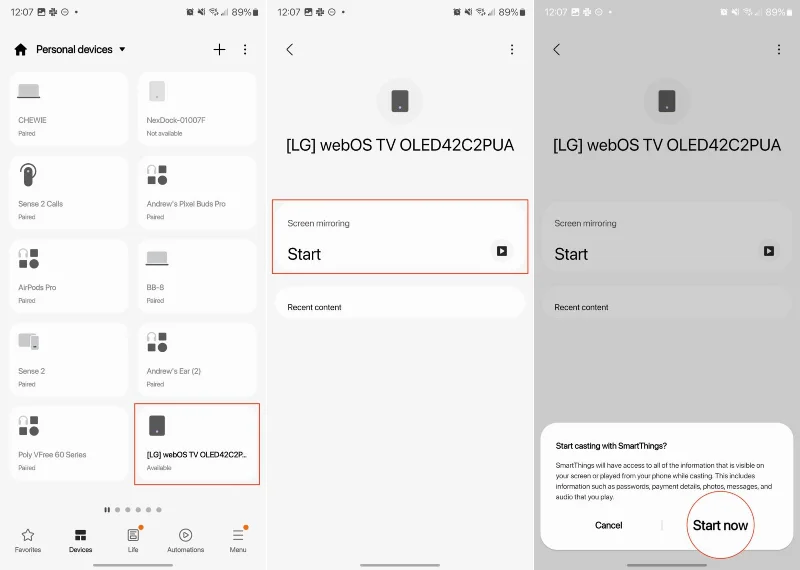 Jak připojit Galaxy S23 k TV