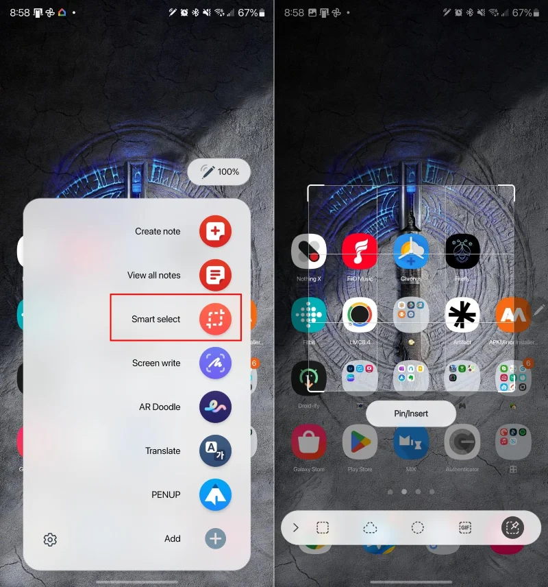 Jak pořídit snímek obrazovky na Galaxy S23