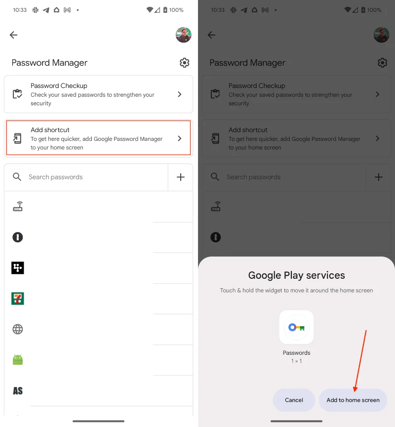 Как да добавите Chrome Password Manager към началния екран