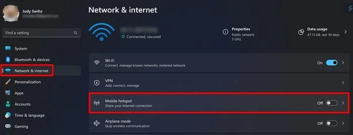 Windows 11: Jak vytvořit WiFi hotspot