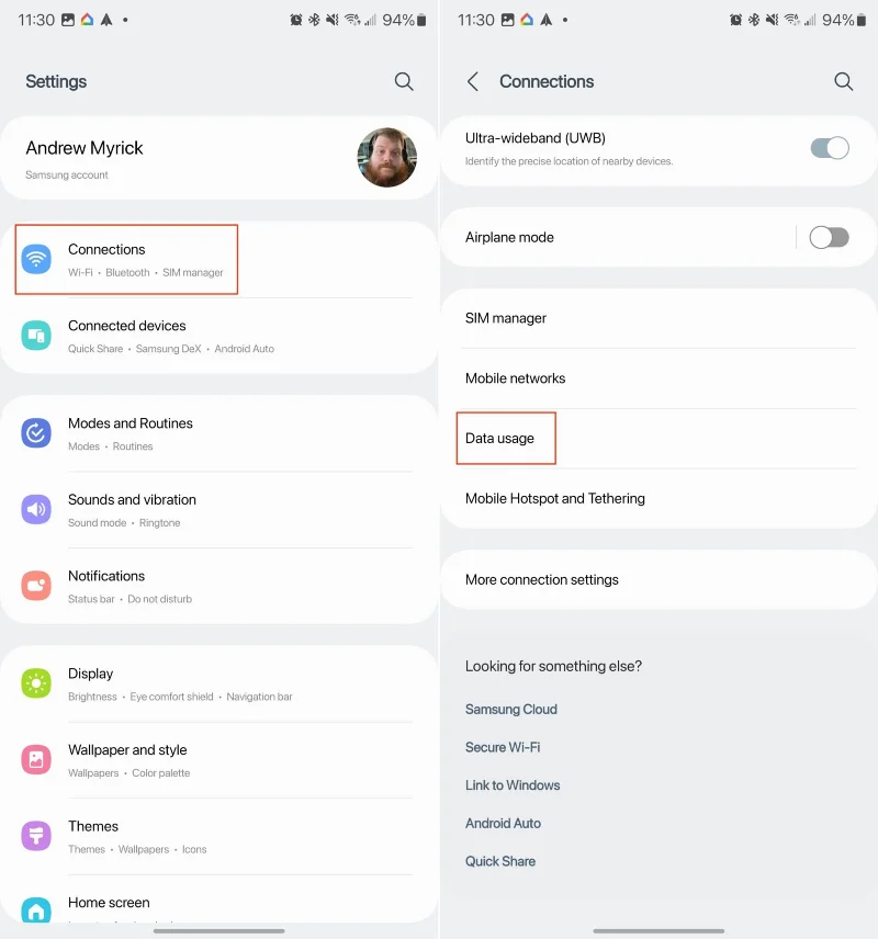Galaxy S23: увімкніть або вимкніть фонові дані