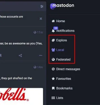 Mastodon: como buscar publicacións e persoas