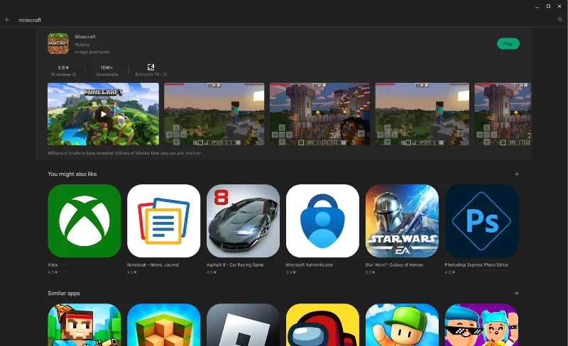 Jak hrát Minecraft na Chromeboocích