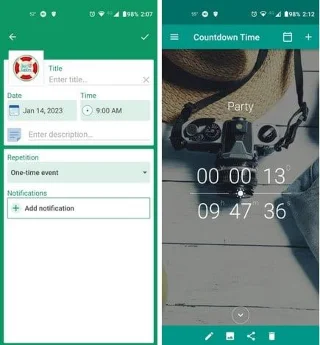 5 bezplatných a užitečných aplikací pro odpočítávání pro Android