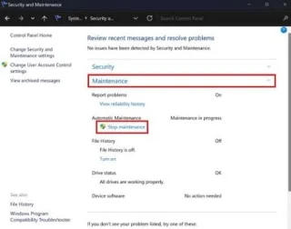 Windows 11: як увімкнути або вимкнути автоматичне обслуговування