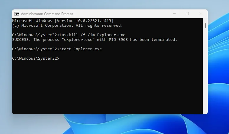 Hogyan javítható ki, hogy az Explorer.exe nem tölt be indításkor