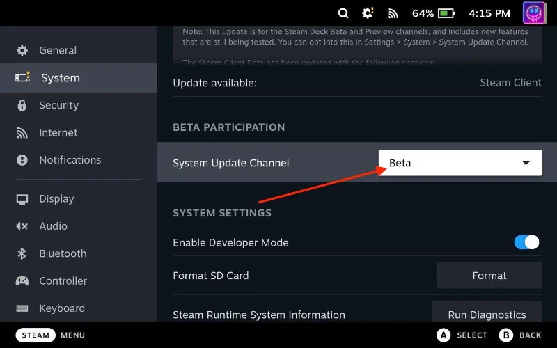 Si të përditësoni Steam Deck