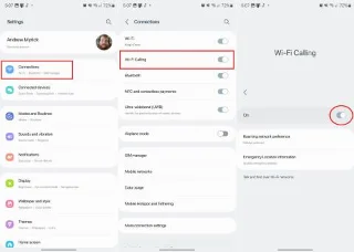 Galaxy S23: Povolte/zakažte volání přes Wi-Fi