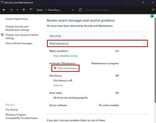 Windows 11: як увімкнути або вимкнути автоматичне обслуговування