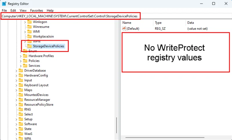 Виправте помилку «Диск захищено від запису» на знімному диску в Windows 11