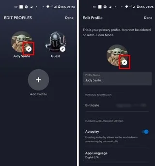 Како променити слику профила на Диснеи+