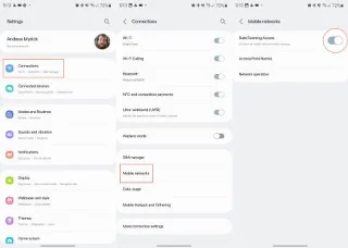 Jak povolit a zakázat roaming na Samsung Galaxy S23