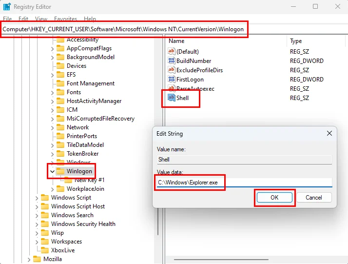 Hogyan javítható ki, hogy az Explorer.exe nem tölt be indításkor
