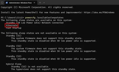 Windows 11: Como engadir/eliminar a opción de hibernación