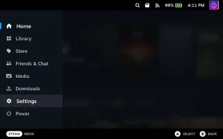 Jak resetovat Steam Deck