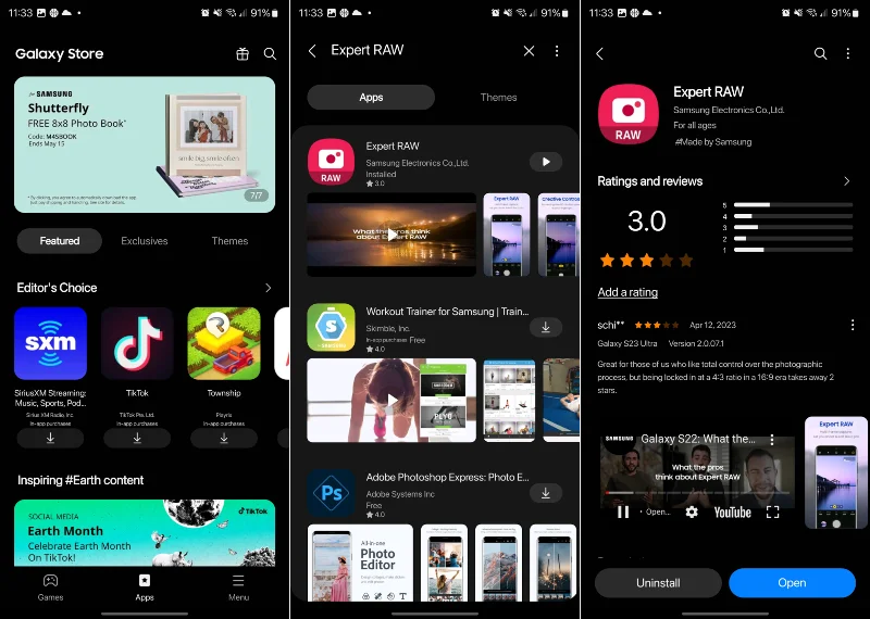 Jak používat Expert RAW na Galaxy S23