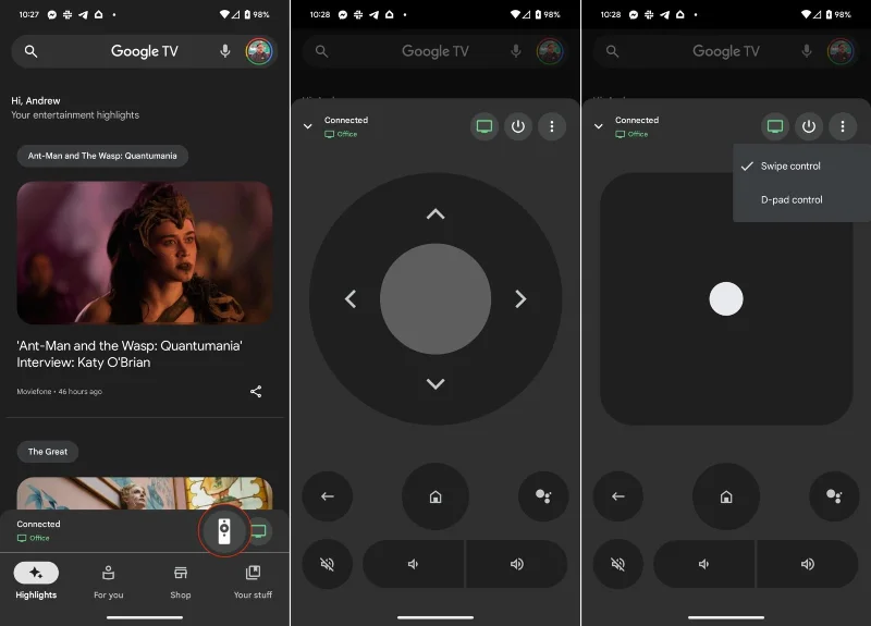 Jak používat telefon Android jako dálkový ovladač Google TV