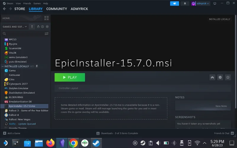 Как да инсталирате Epic Games Store на Steam Deck