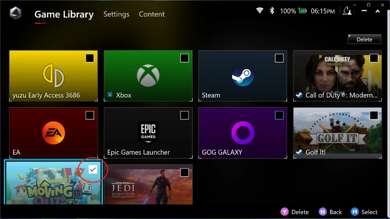 Jak odstranit hry a aplikace z ASUS ROG Ally