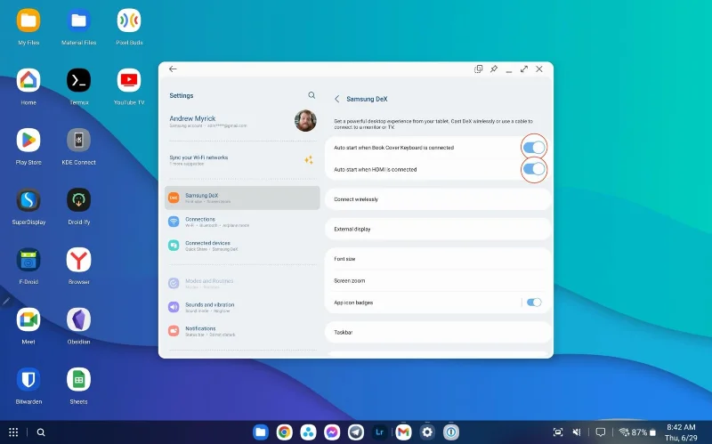 Jak používat DeX s Galaxy Tab S8 Jak používat DeX s Galaxy Tab S8