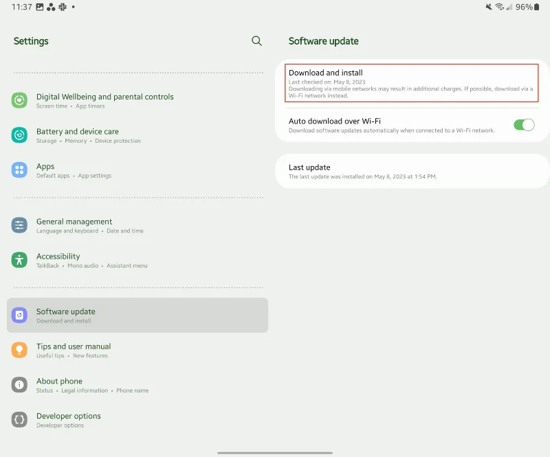 Jak aktualizovat Galaxy Tab S8 Jak aktualizovat Galaxy Tab S8